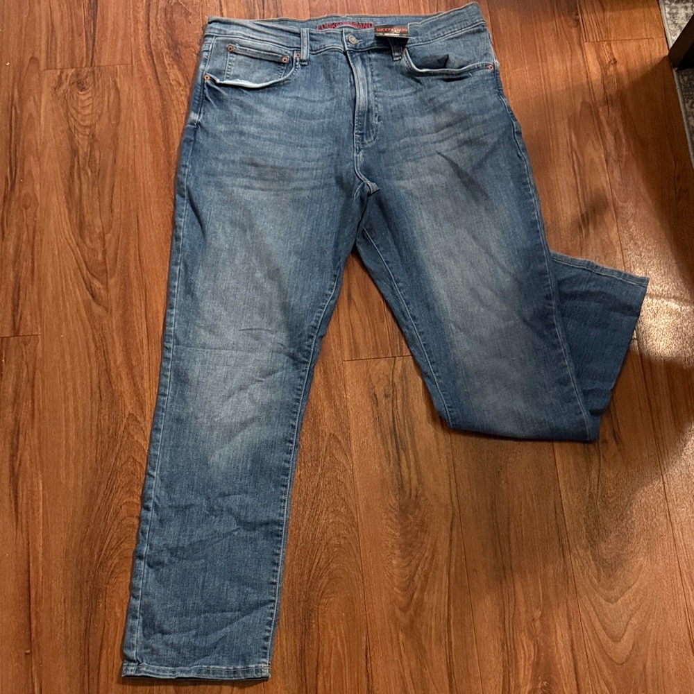 Lucky Brand Men's Straight Blue Jeans - Picture 2 of 6